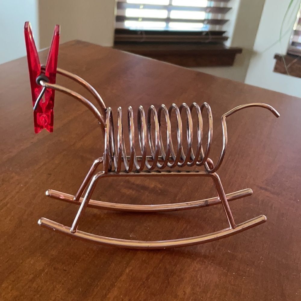 Copper Coil Horse Letter Holder